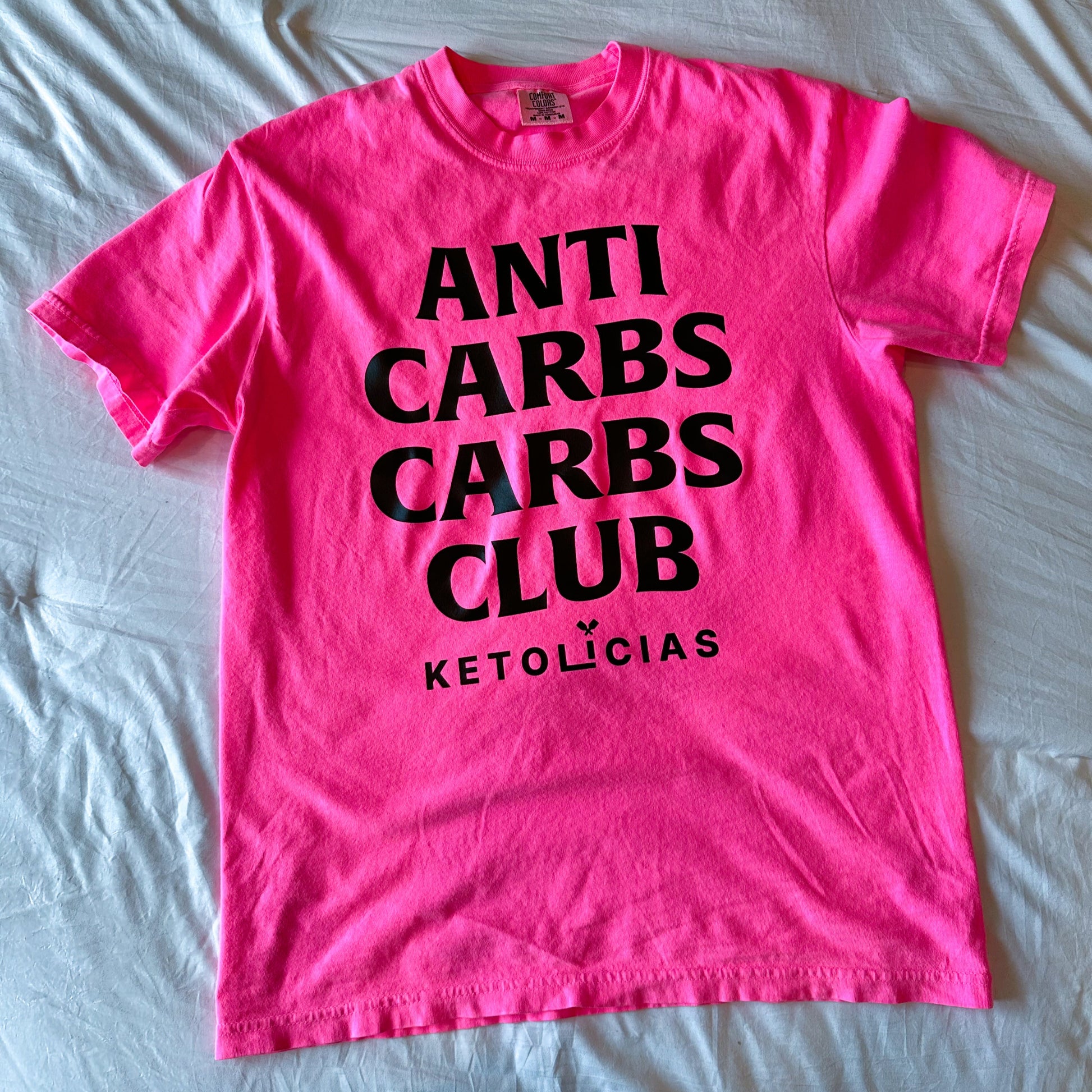 Anti Carbs Carbs Club Ketolicias Pink Shirt