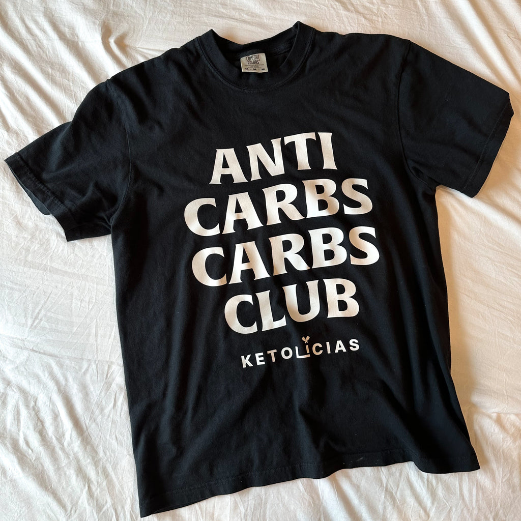Anti Carbs Carbs Club Ketolicias Black Shirt