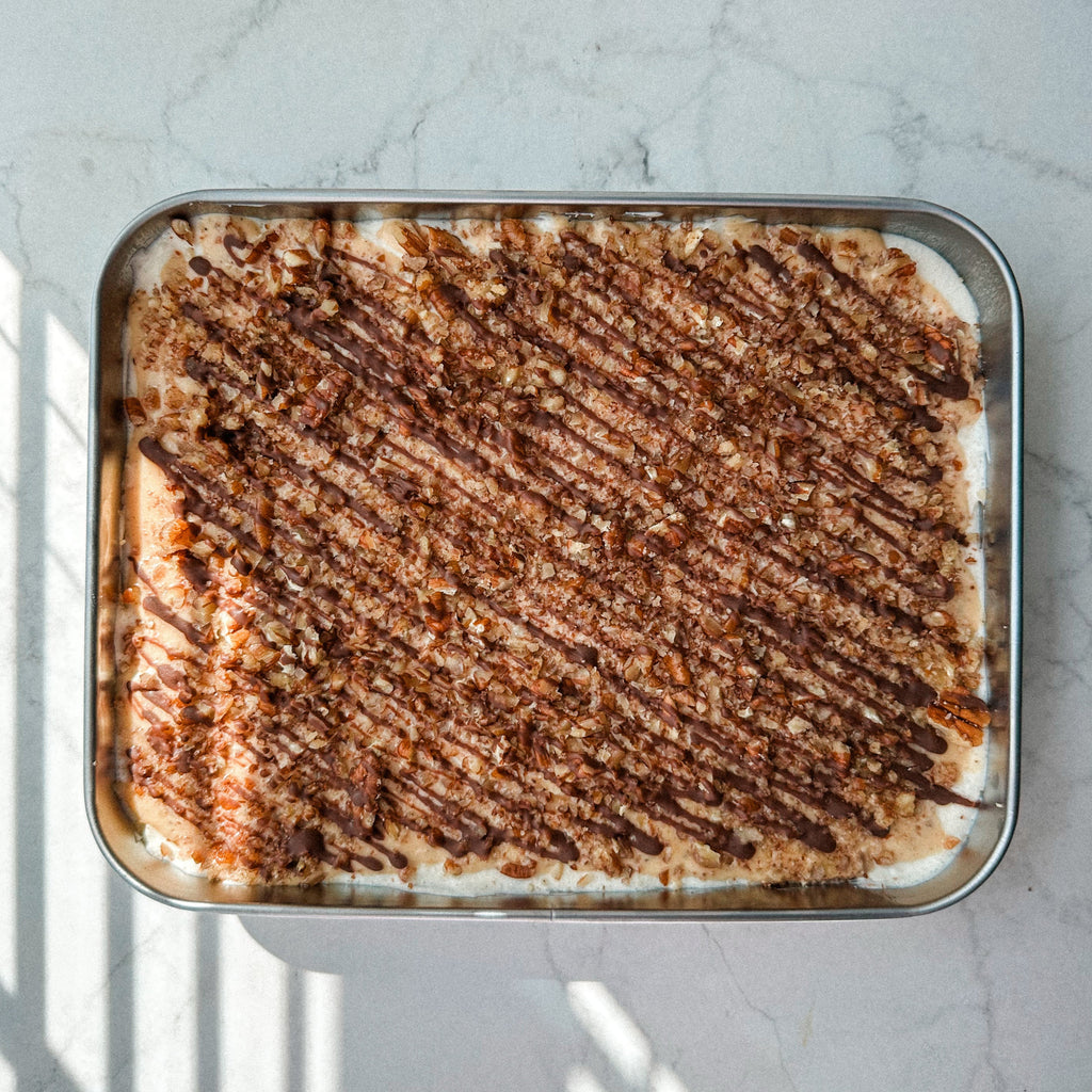 Low Carb Turtle Cheesecake Complete
