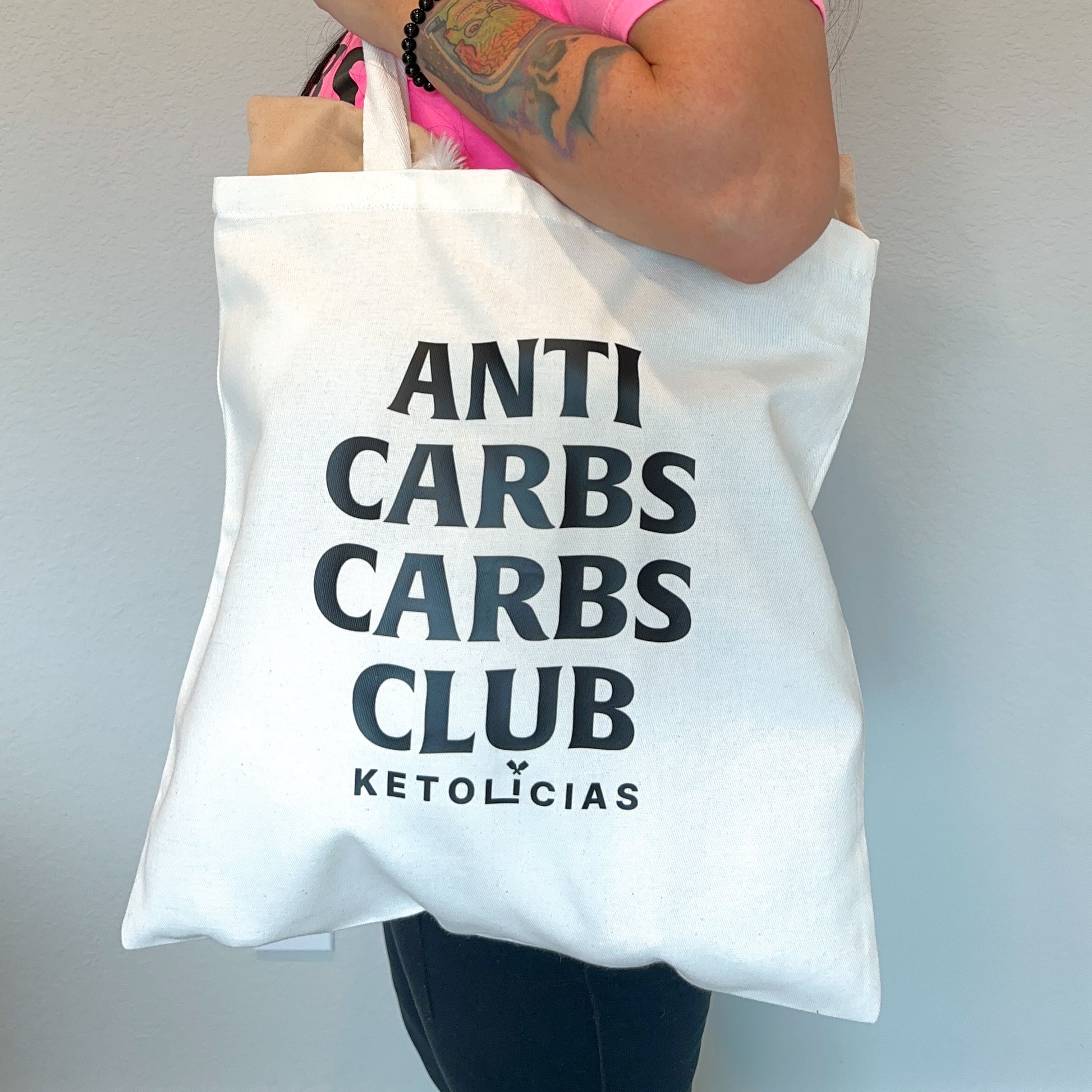 Anti Carbs Carbs Club Ketolicias White Tote Bag