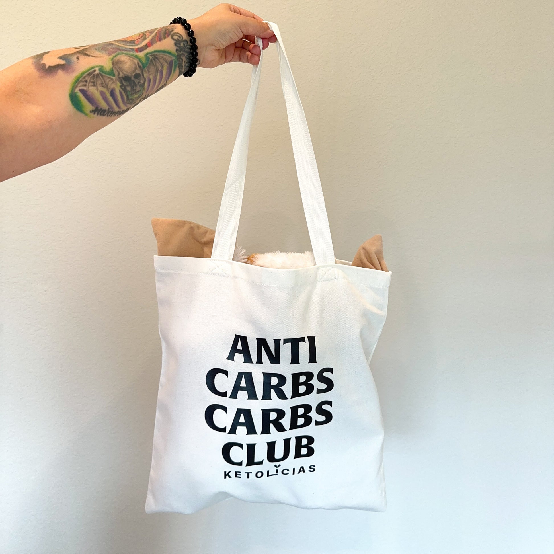 Anti Carbs Carbs Club Ketolicias White Tote Bag