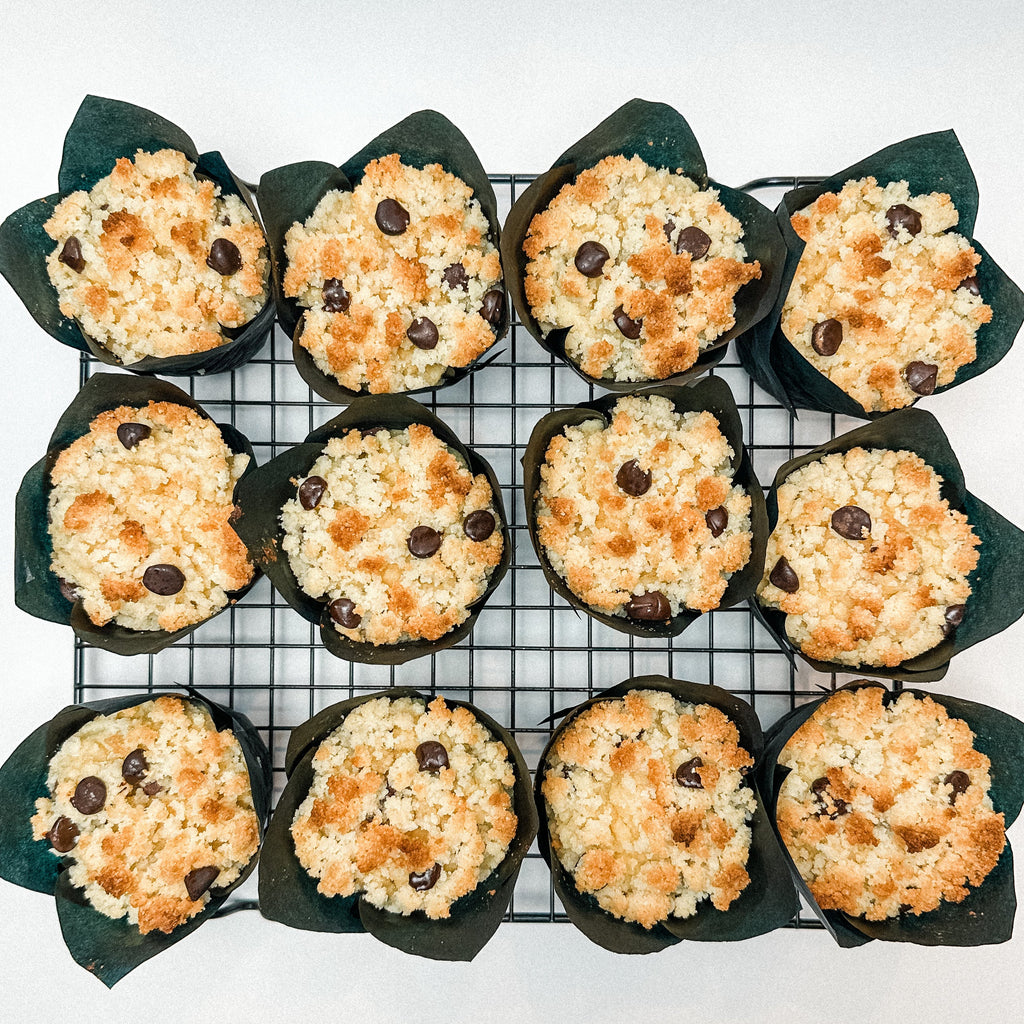 Low Carb Chocolate Chip with Crumble Muffins