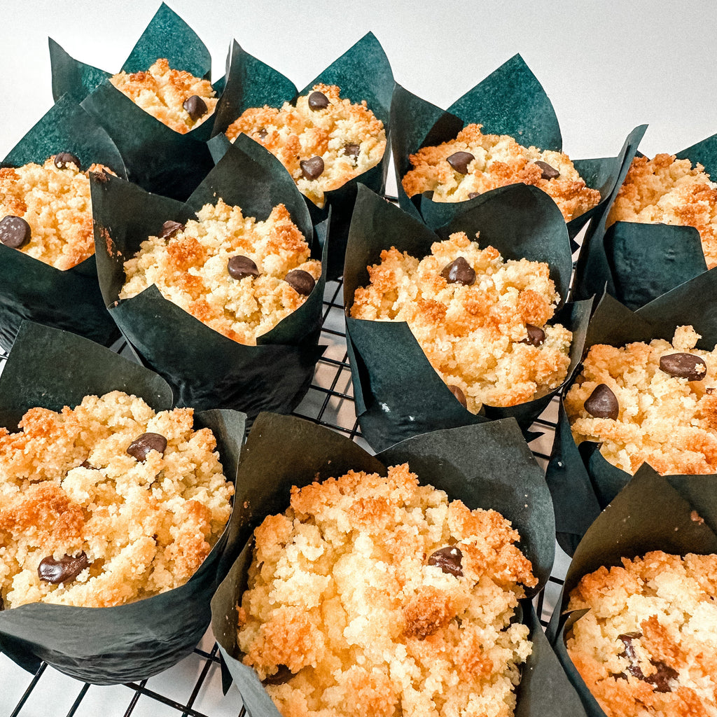 Low Carb Chocolate Chip with Crumble Muffins