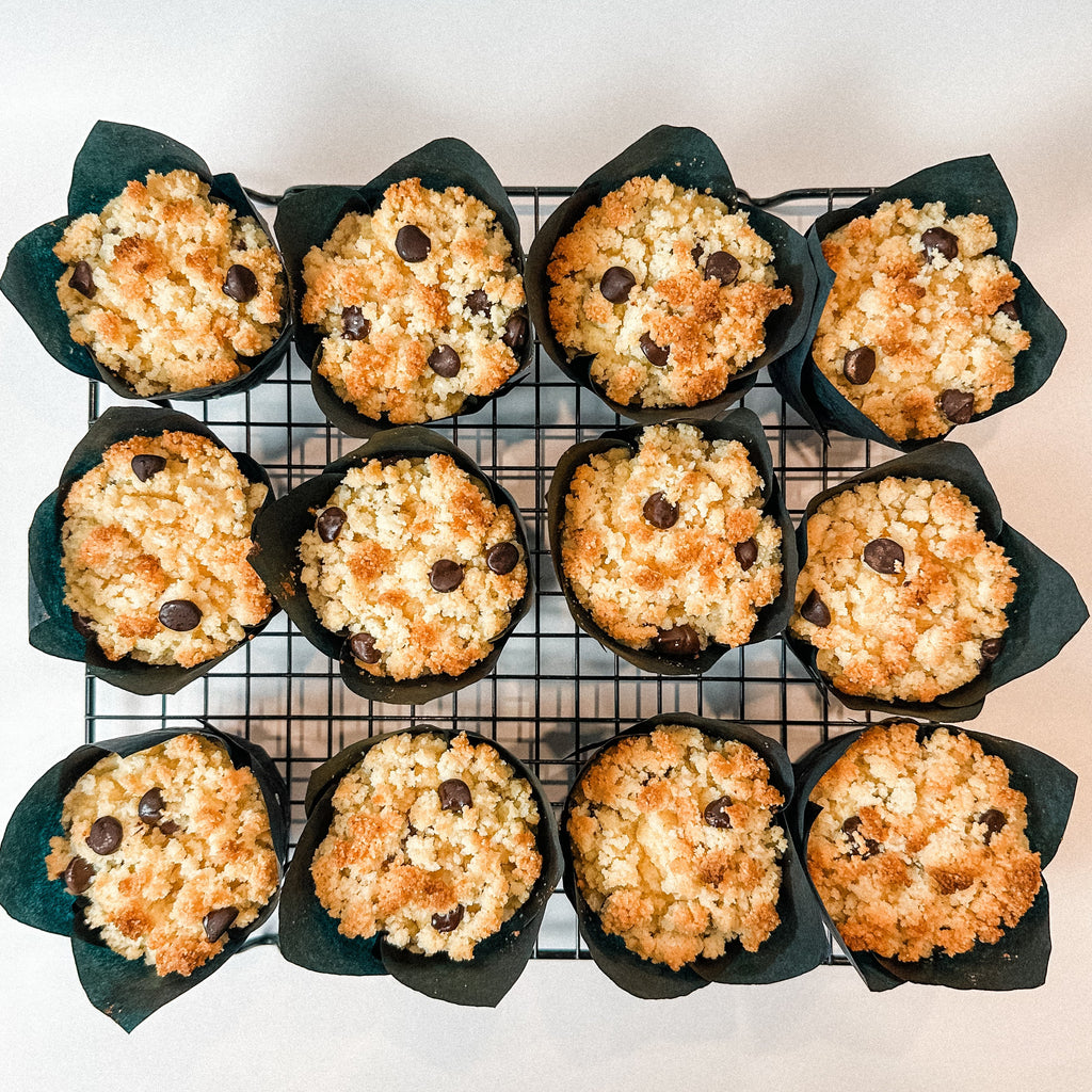 Low Carb Chocolate Chip with Crumble Muffins