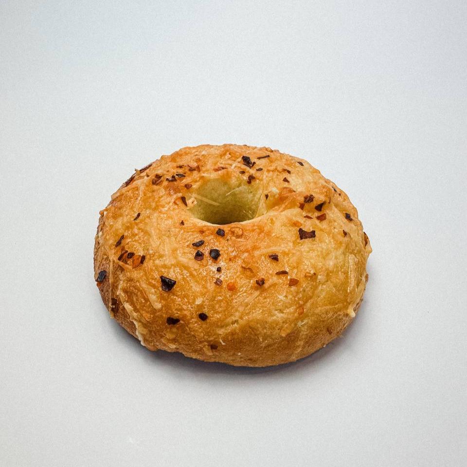 Low Carb Parmesan Chili Flakes Bagel